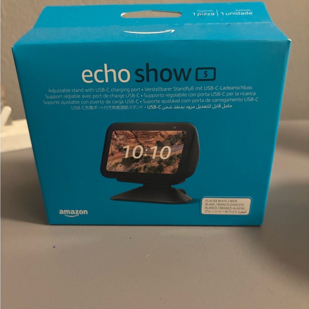 Amazon Echo Show 5 Stand Black USB C Charging Port